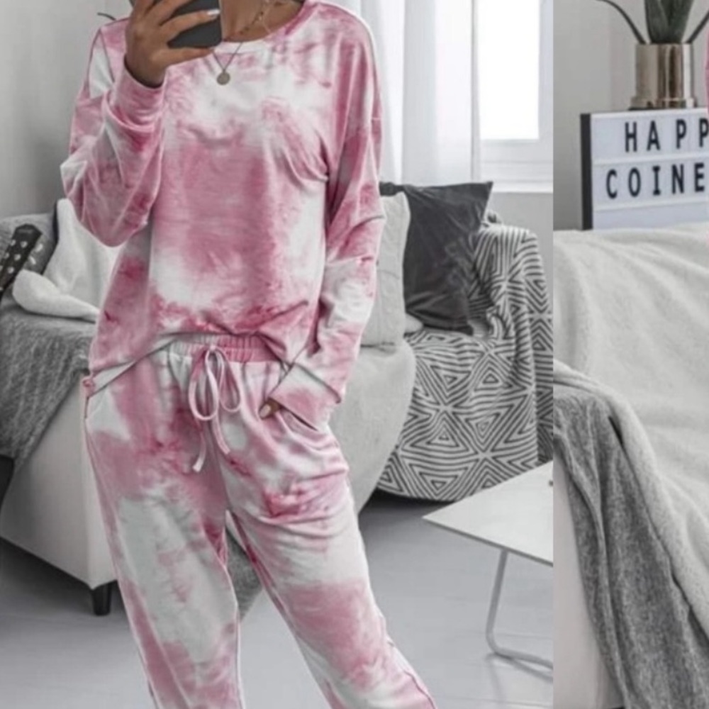 Pink Tie Dye Jogger Set
